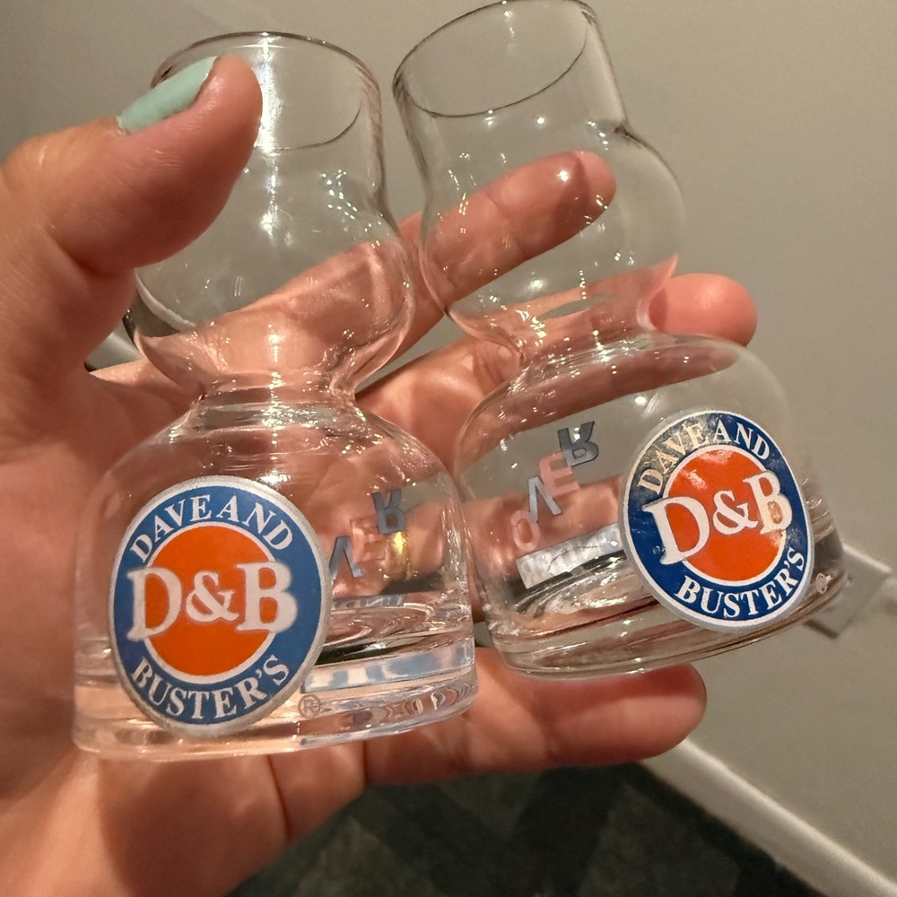 Dave and Busters Restaurant Shot Glasses